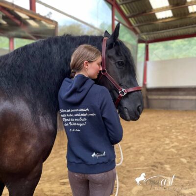 equi-art Hoddie blau mit Pferd