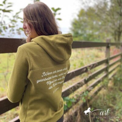 equi-art Hoddie grün-draußen