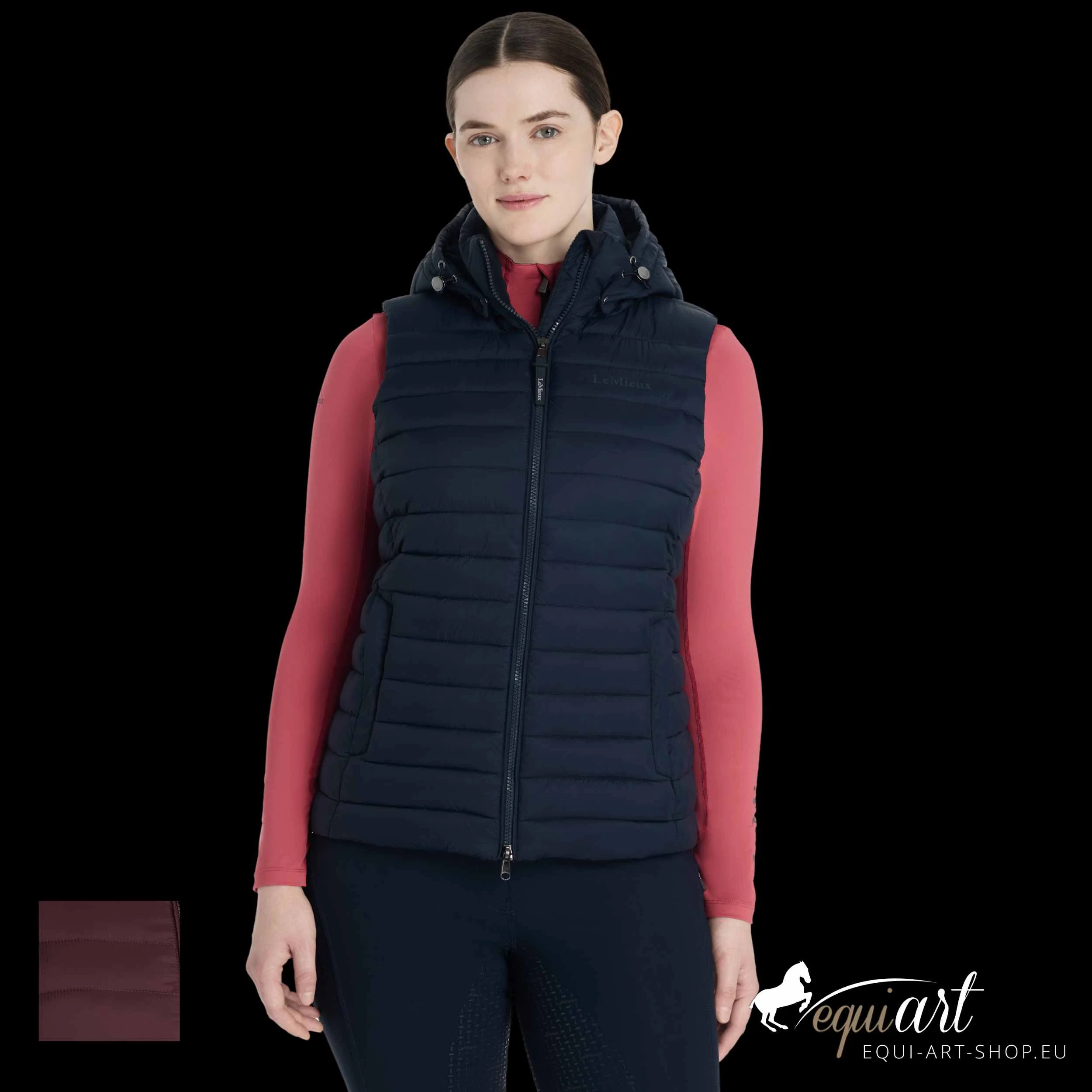 LeMieux Steppweste Rose Navy Titelbild