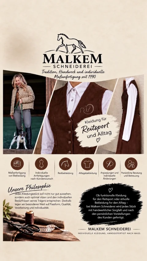 Rustikaler Flyer für Maßschneiderei