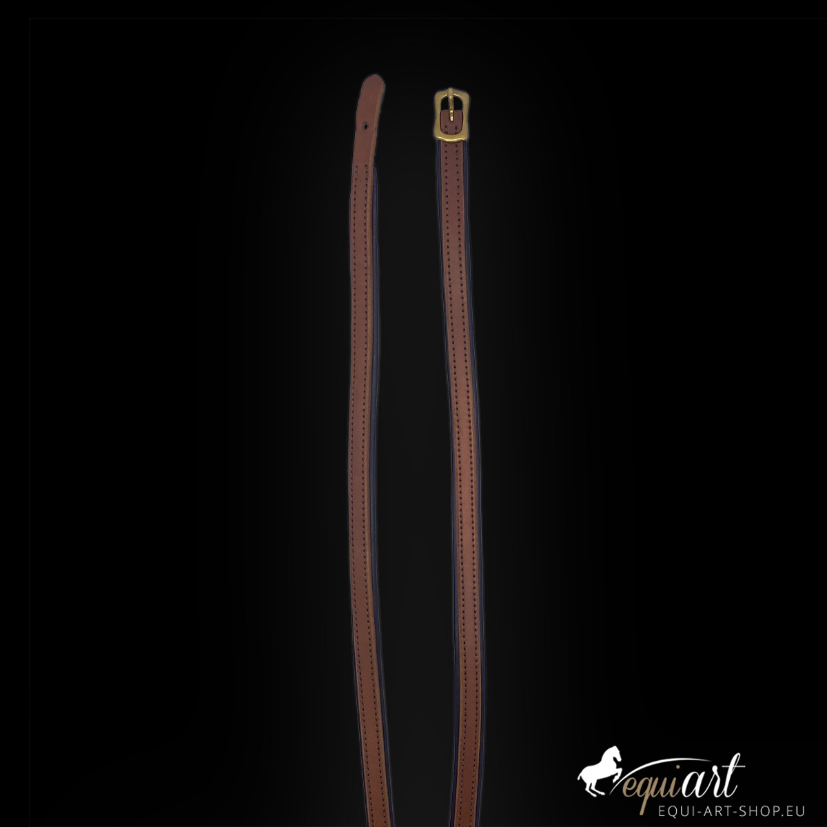 Lederzügel Soft Feel - Chestnut , Braun , Messing