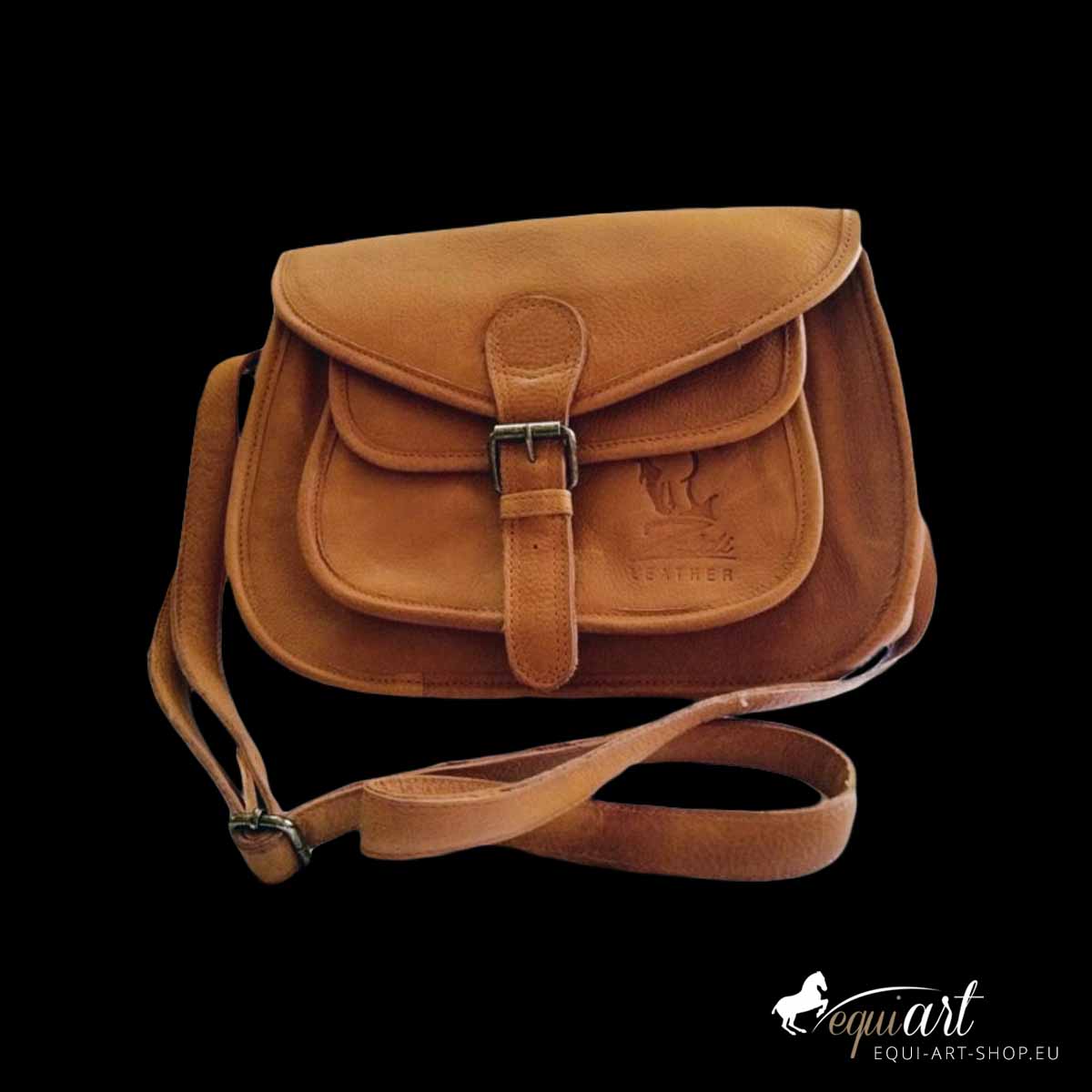 Umhängetasche Palma | natur | edle Leder-Umhängetasche von Zaldi mit Schultergurt | handgefertigt in Spanien | Maße: 26,5 × 21 × 8 cm | gefütterter
