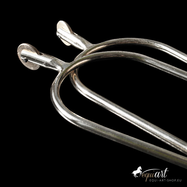 Stecksporen Ferdinand | Farbe Silber | Portugiesische Stecksporen aus Edelstahl | Gerader Dorn mit Rad Ø 1,7 cm | Dornlänge ca. 2,5 cm | Für
